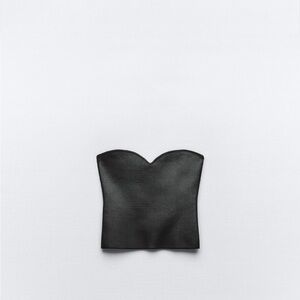 Two Black and Silver Bustier Top